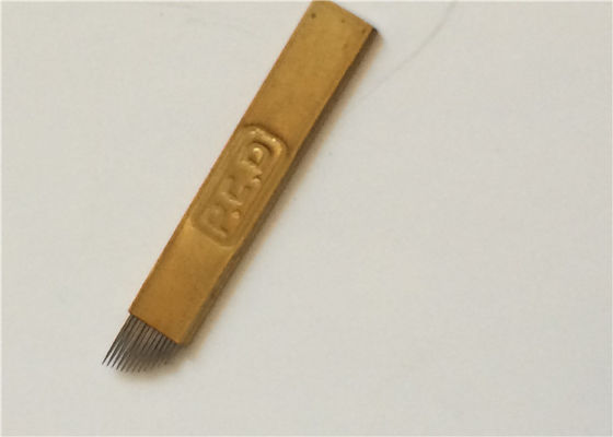 Китай Золотое оборудование макияжа игл 0.5mm Microblading татуировки PCD толстое постоянное поставщик
