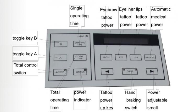 Постоянные машины татуировки макияжа с ЛКД электропитания машиной татуировки красоты Семи 2