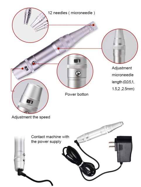 Машина макияжа удаления шрама постоянная - электрическая автоматическая микро- Needling ручка печати Derma 1