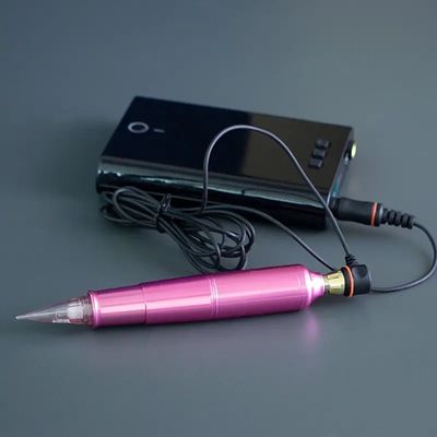Скальп Микропигментация Бровь Желтая губа Катушки для татуировки ручка Нержавеющая сталь с электрическим аккумулятором поставщик