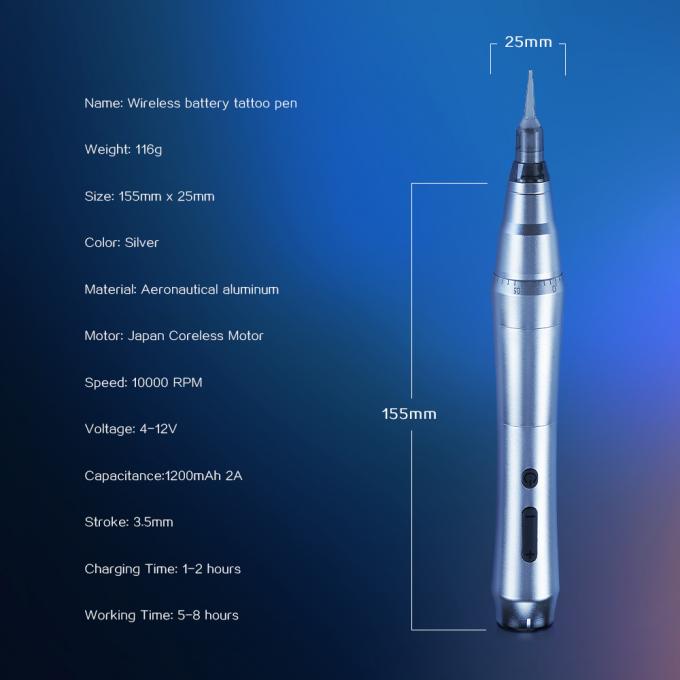 Беспроводный дермограф SPMU Беспроводная брови Постоянный макияж Универсальный картридж Микробладинг Машина татуировочная ручка 2