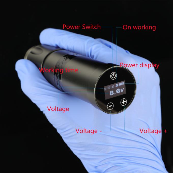 Нержавеющая сталь 1800mAh NARW Беспроводная тату-машина 1-OLED дисплей сенсорный экран батарея вращающийся тату-пулемет тату-ручка с питанием RCA 2