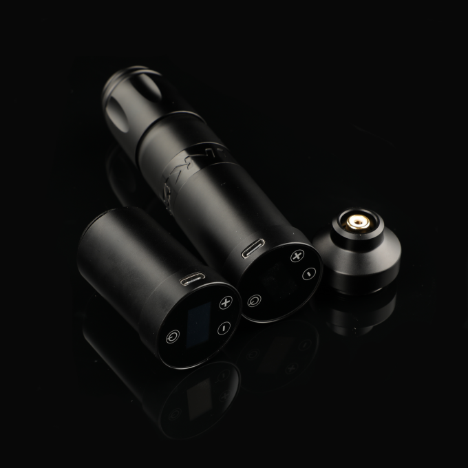 Нержавеющая сталь 1800mAh NARW Беспроводная тату-машина 1-OLED дисплей сенсорный экран батарея вращающийся тату-пулемет тату-ручка с питанием RCA 5