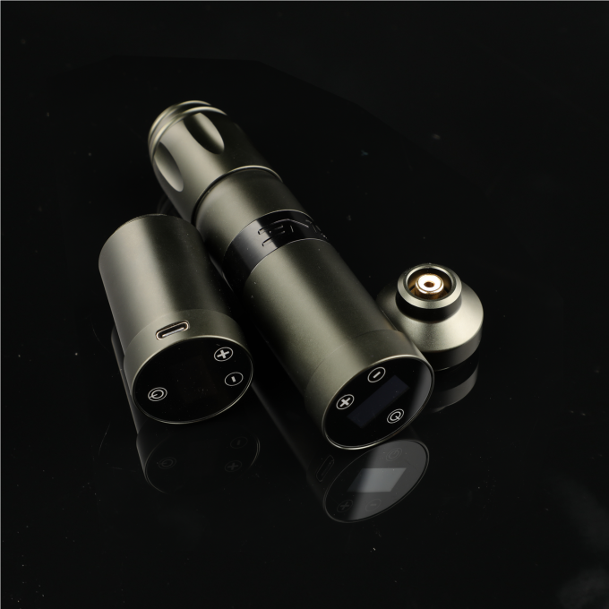 Нержавеющая сталь 1800mAh NARW Беспроводная тату-машина 1-OLED дисплей сенсорный экран батарея вращающийся тату-пулемет тату-ручка с питанием RCA 7