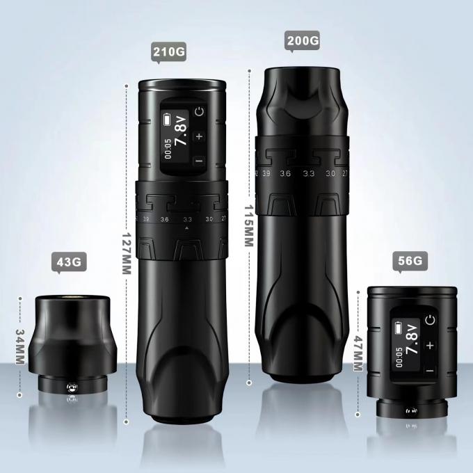 Беспроводное татуировочное оружие 1500 мАч INKONE SABER бескорневая татуировочная ручка Мощный двигатель длинный удар 4,2 мм Алюминий для самолетов 10