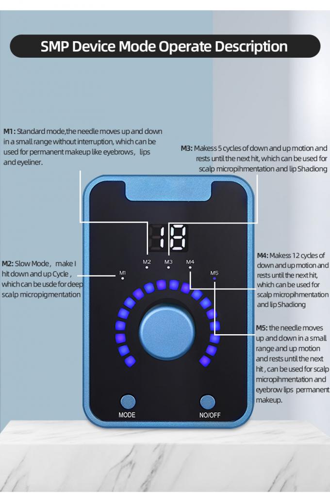 Устройство микропигментации кожи с постоянным макияжем и швейцарской машиной для татуировки в черно-синем цвете 4